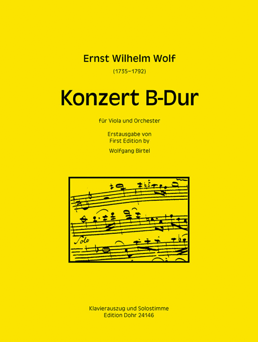 Konzert für Viola und Orchester B-Dur Piano Accompaniment scores gallery preview page 1