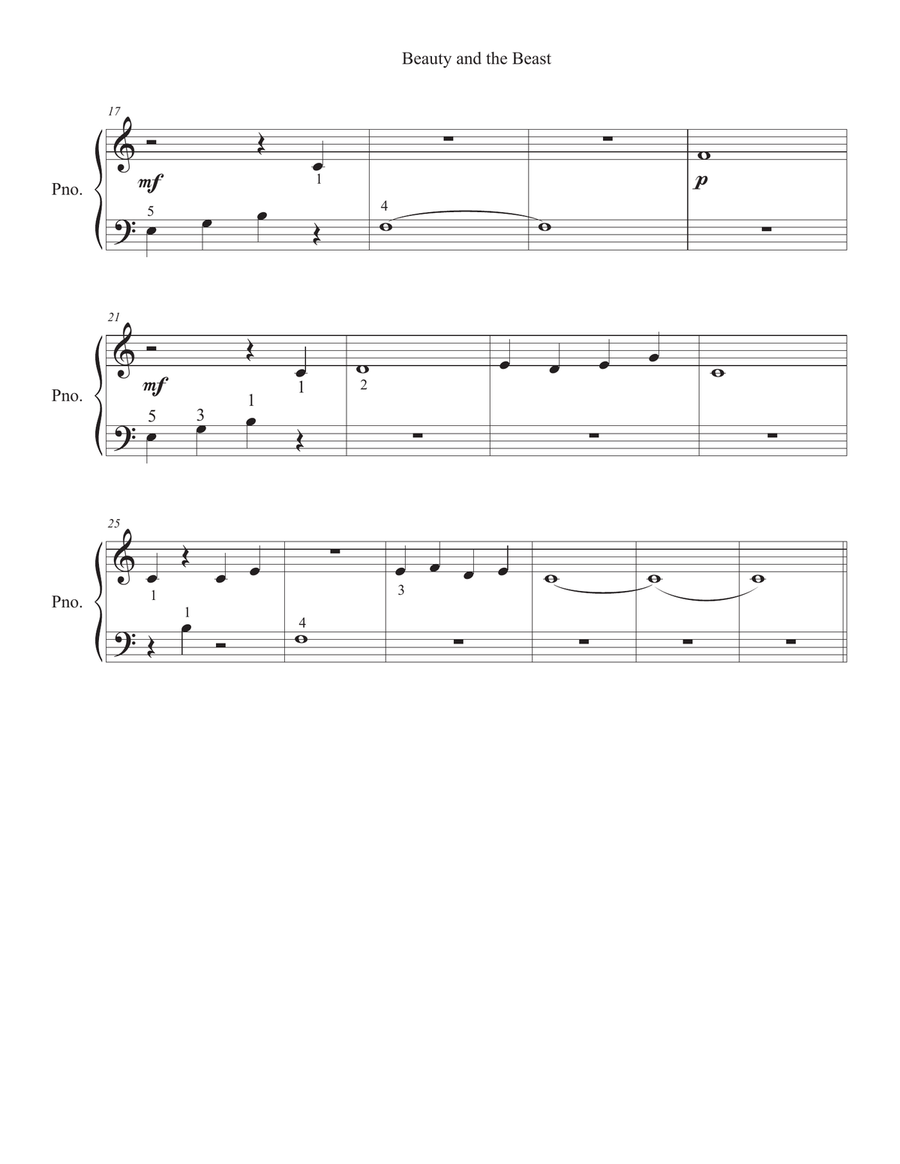 Beauty And The Beast Piano Method scores gallery preview page 3