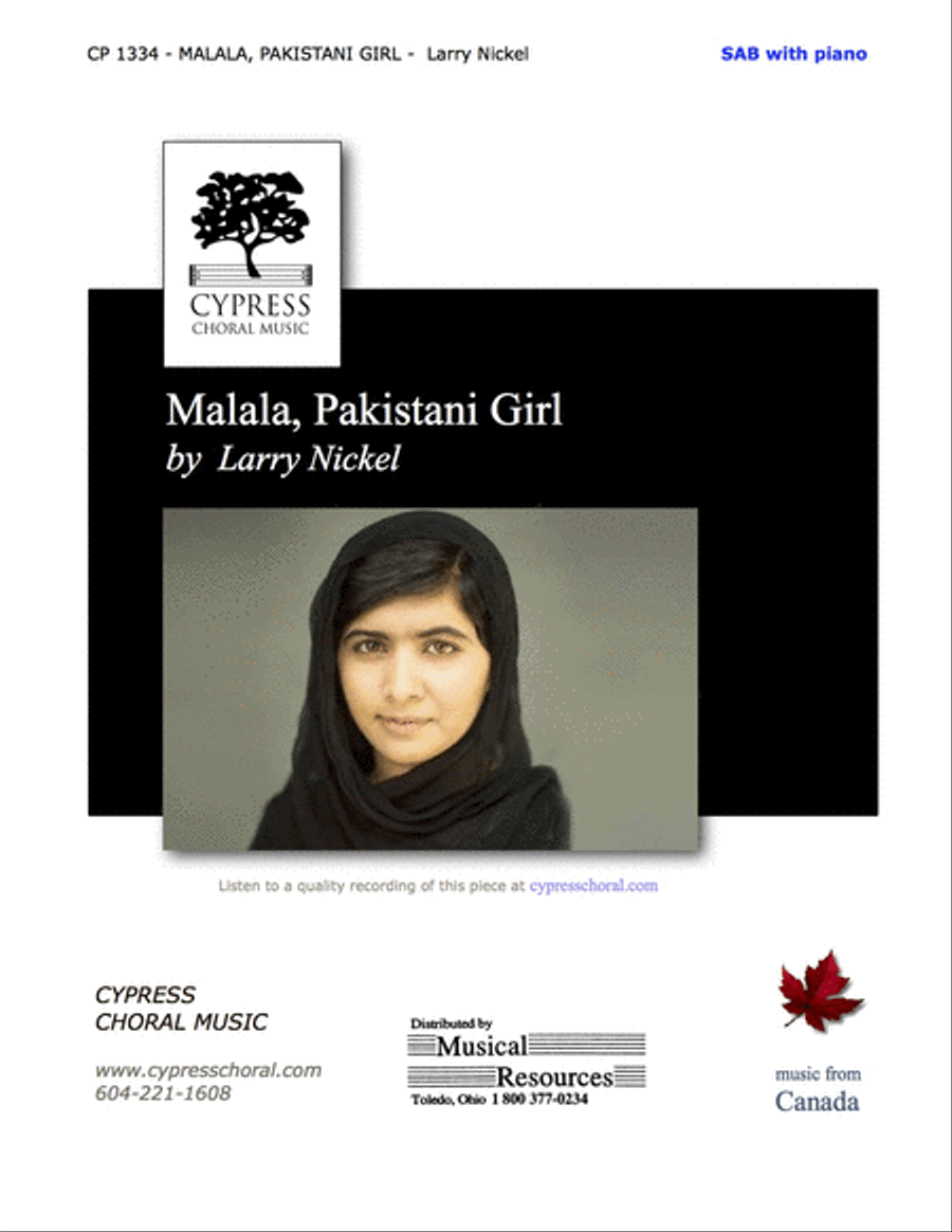 Malala Pakistani Girl 3-Part scores gallery preview page 1