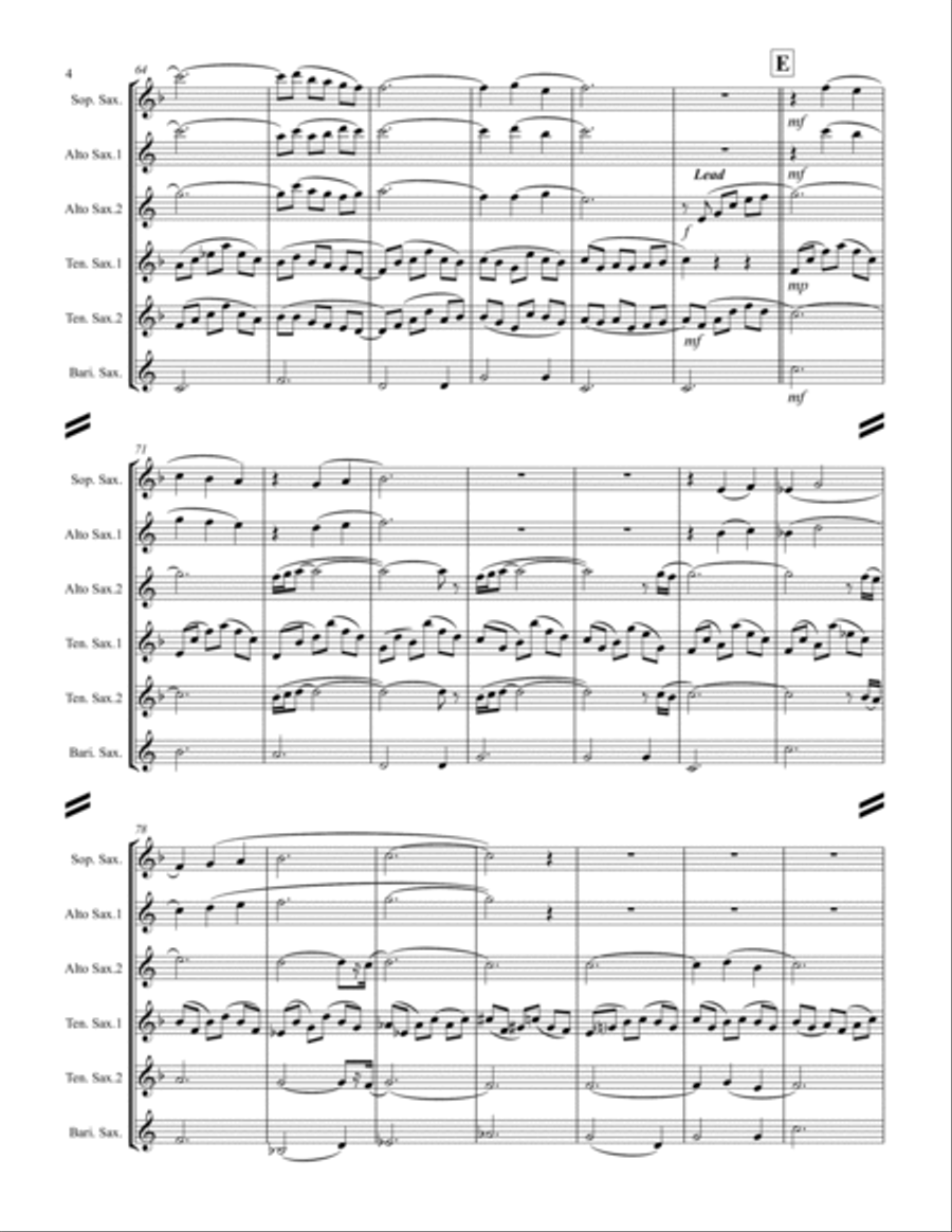 Cavatina Saxophone Quintet scores gallery preview page 5