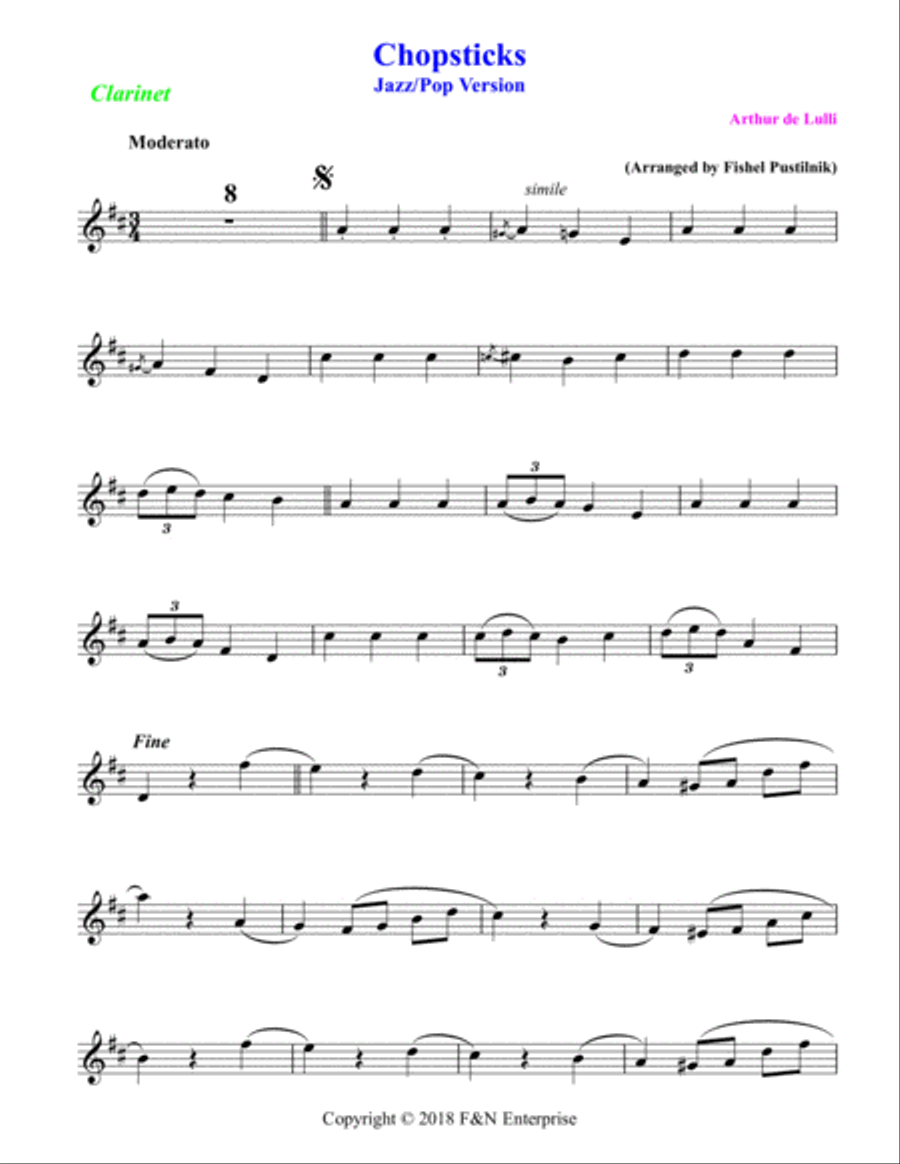 Clarinet in outlet pop music