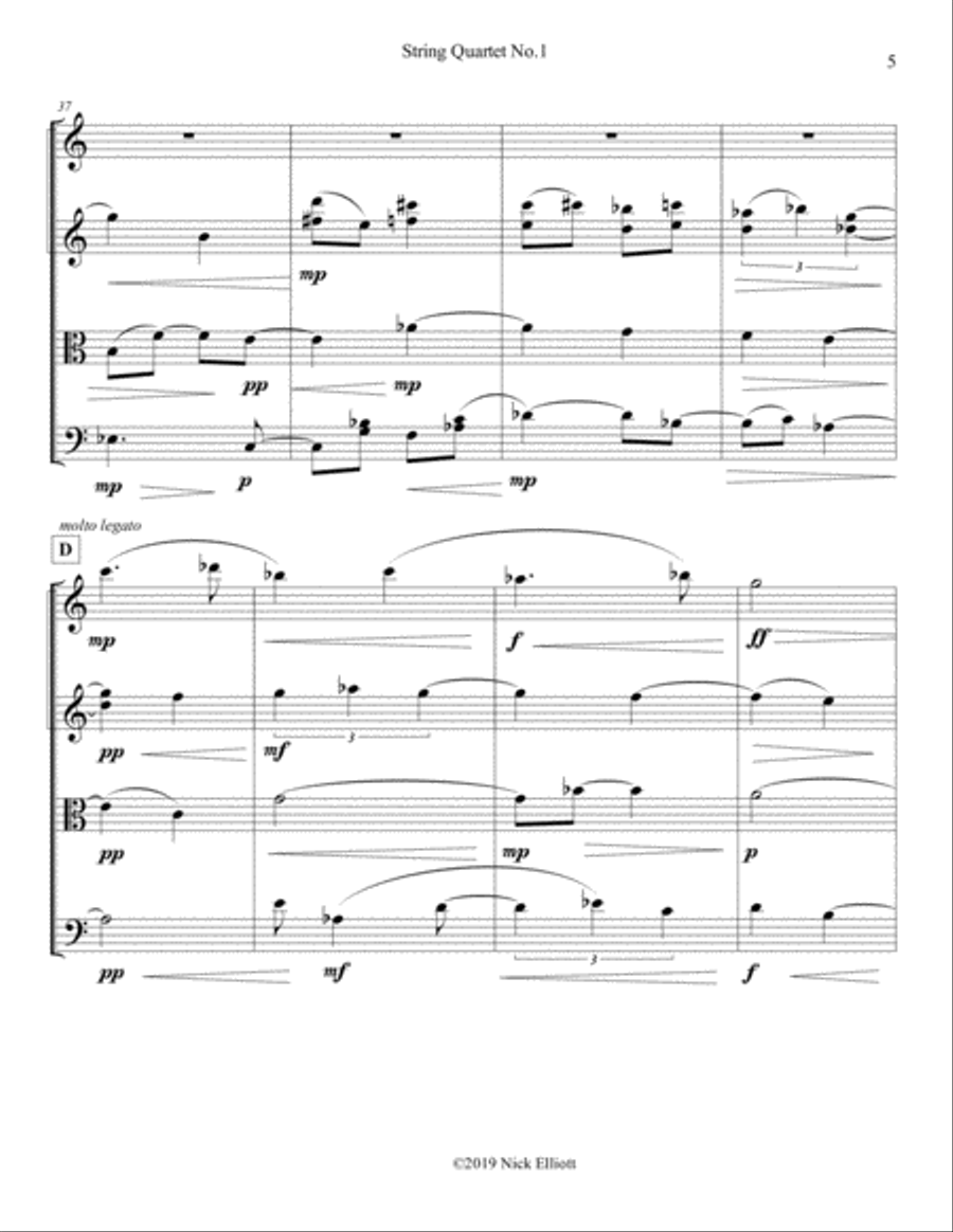String Quartet No.1 String Quartet scores gallery preview page 5