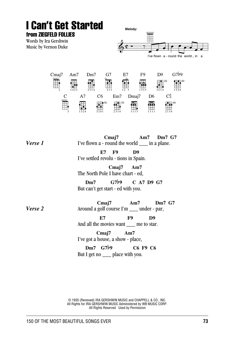I Can't Get Started I Can't Get Started Ukulele scores gallery preview page 1