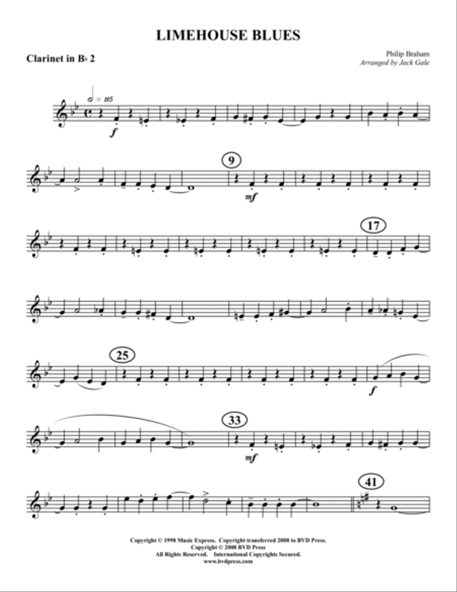 Limehouse Blues Limehouse Blues Clarinet Quartet scores gallery preview page 6