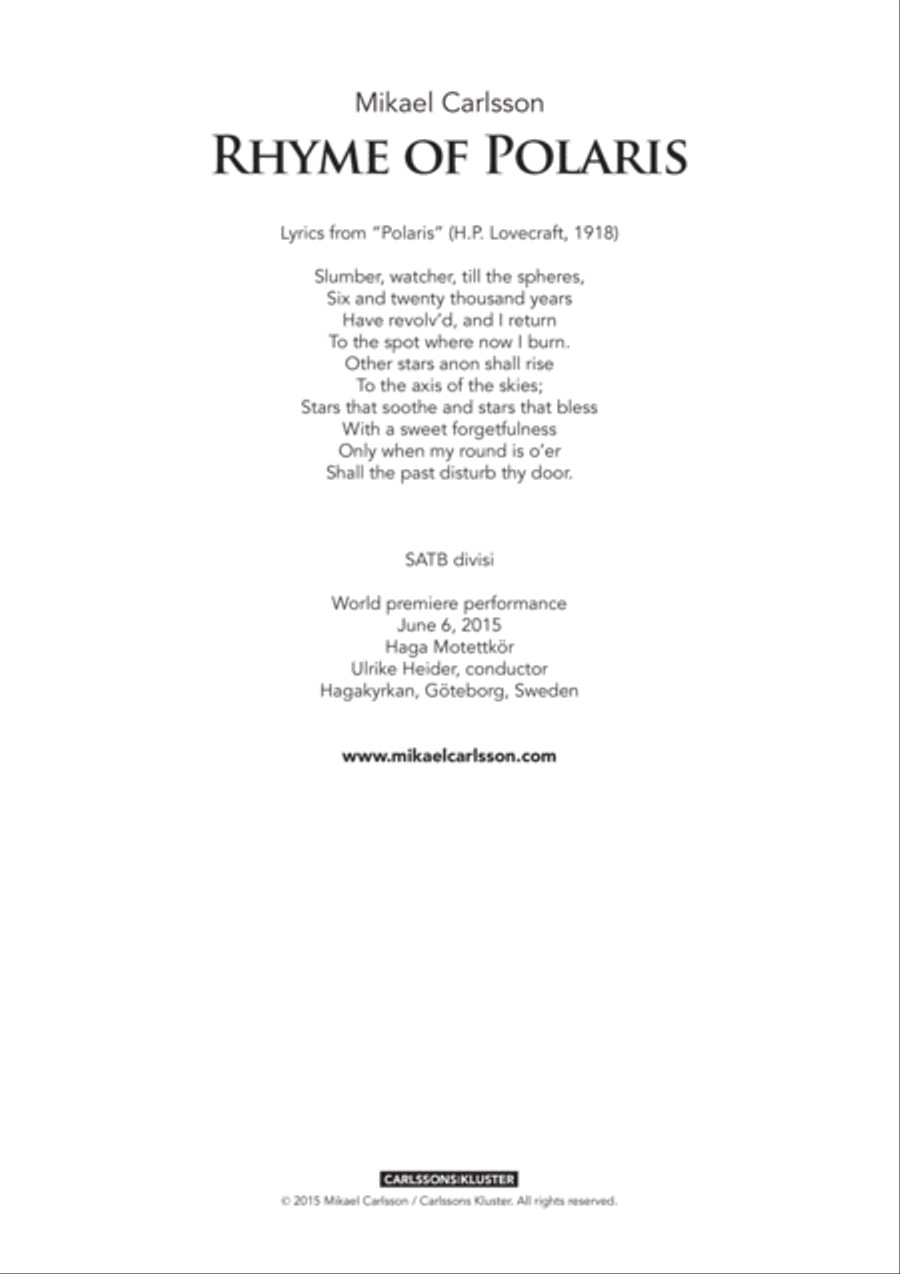 Rhyme of Polaris 4-Part scores gallery preview page 2