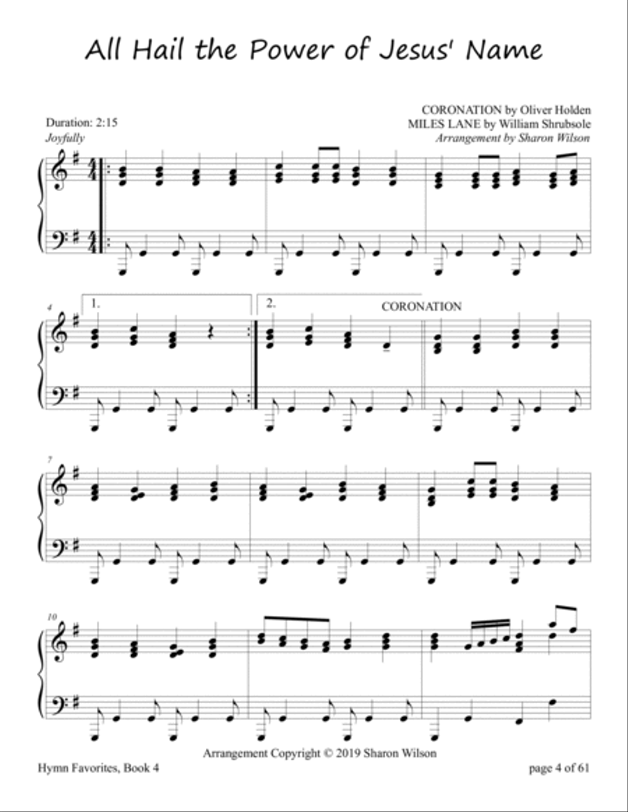 Hymn Favorites, Book 4 - A Collection of Sixteen Piano Solos Piano Solo scores gallery preview page 4