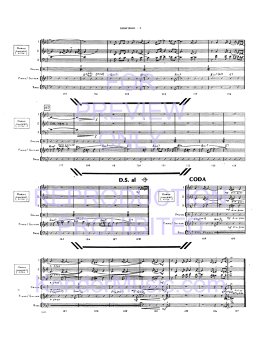 Desafinado (Full Score) Desafinado (Full Score) Jazz Ensemble scores gallery preview page 7