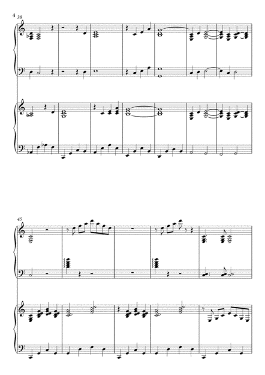 Shenandoah - 2 keyboards 4 hands Piano scores gallery preview page 4
