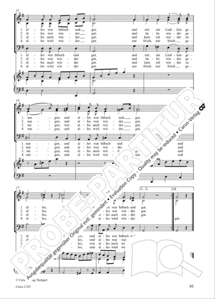 Loreley. Folk songs for choir (Loreley. Volkslieder fur Chor) Choir scores gallery preview page 99