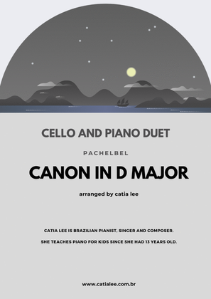Book cover for Canon in D - Pachelbel - for cello and piano duet