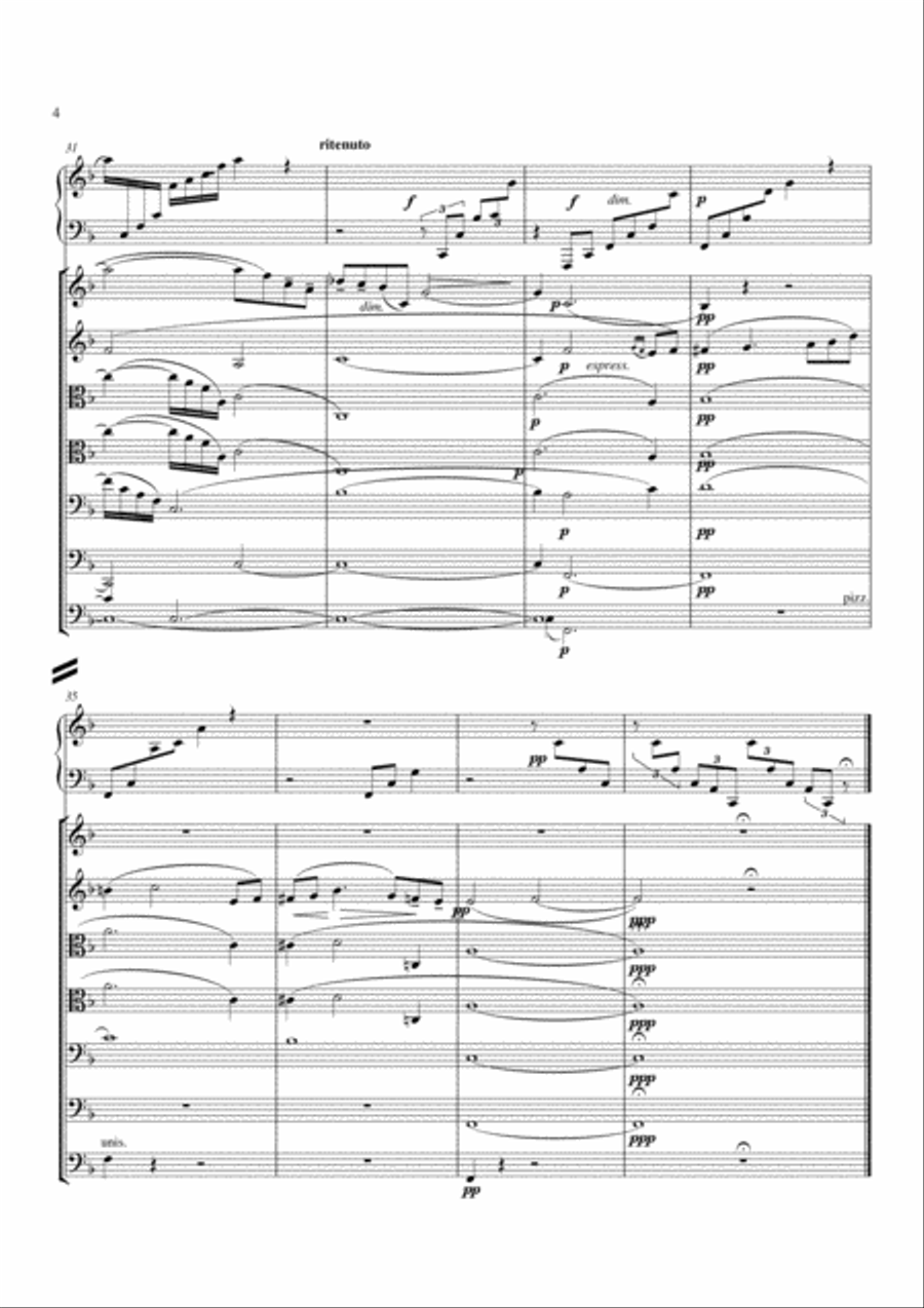 Adagietto from Symphony #5 String Orchestra scores gallery preview page 4