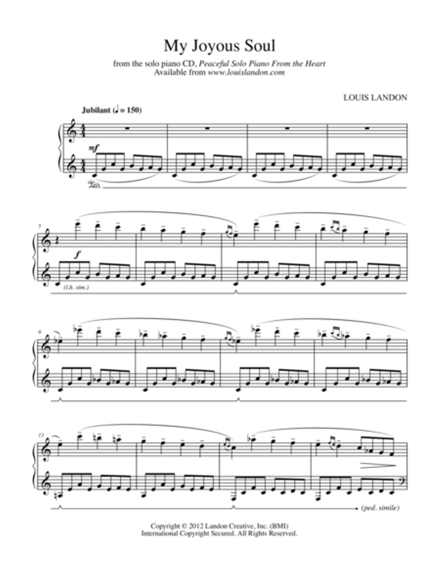 My Joyous Soul Piano Solo scores gallery preview page 1