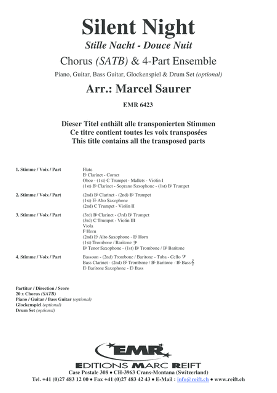 Silent Night Silent Night Concert Band scores gallery preview page 2