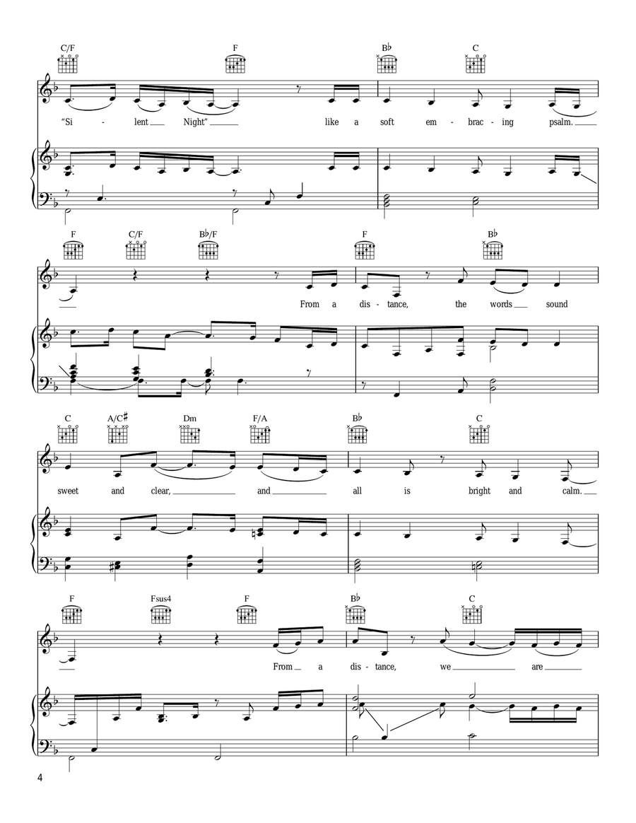 From A Distance (Christmas Version) Piano, Vocal, Guitar scores gallery preview page 4