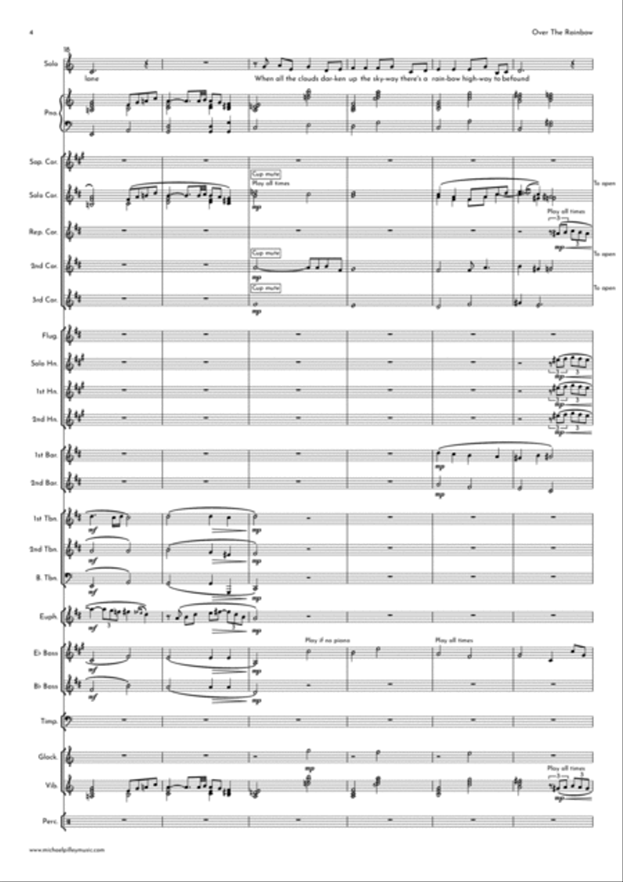 Over The Rainbow (from The Wizard Of Oz) Brass Band scores gallery preview page 5