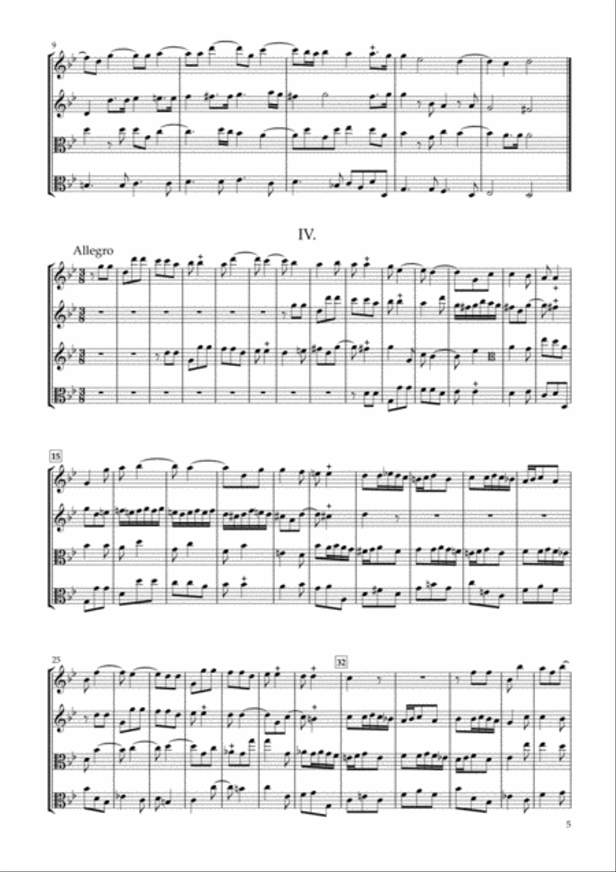Sonata Op.34-1 for Two Violins & Two Violas String Duet scores gallery preview page 5