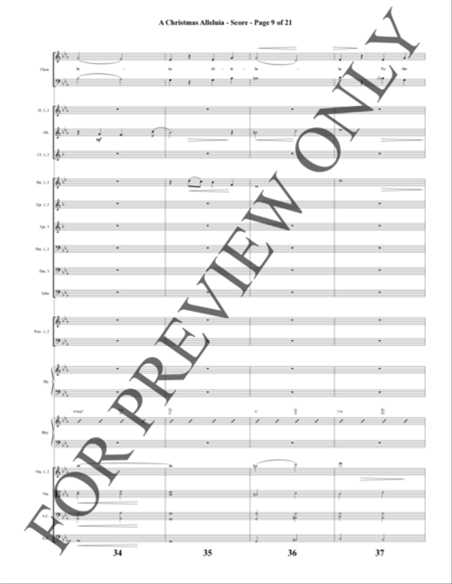 A Christmas Alleluia - Orchestration (pdf) Choir scores gallery preview page 10