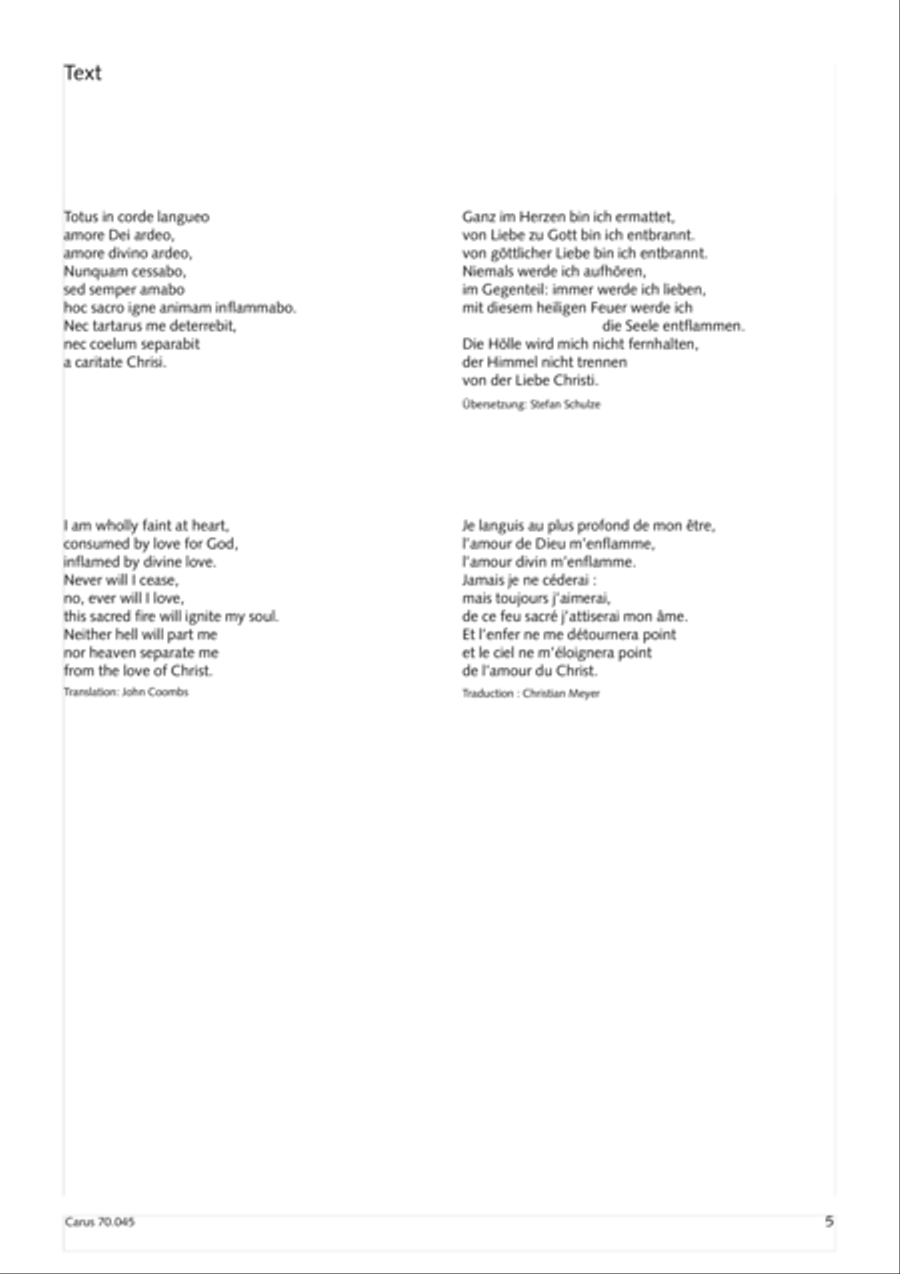 Totus in corde langueo Flute scores gallery preview page 6