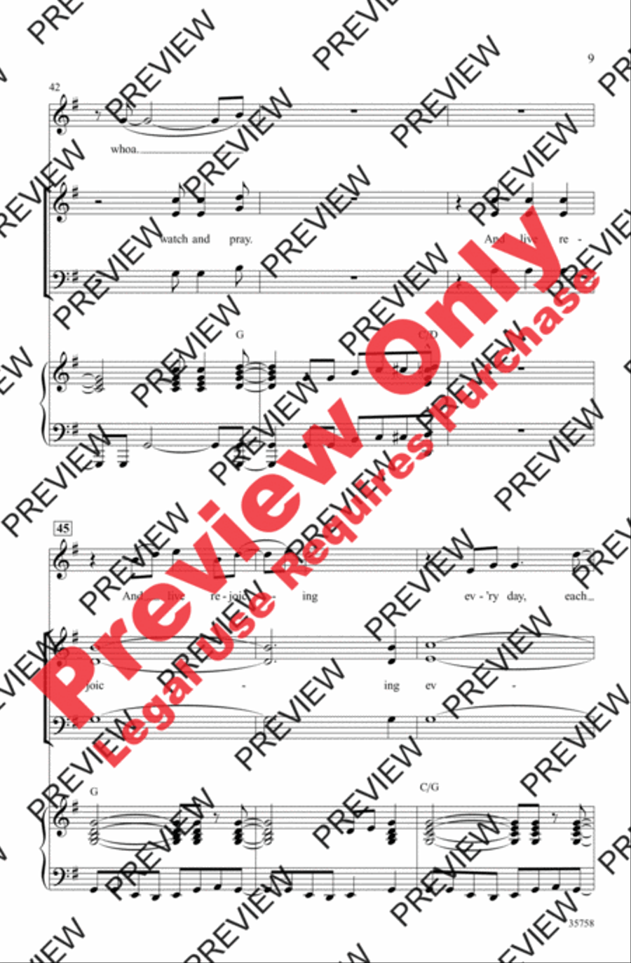 Oh Happy Day Oh Happy Day 3-Part scores gallery preview page 9