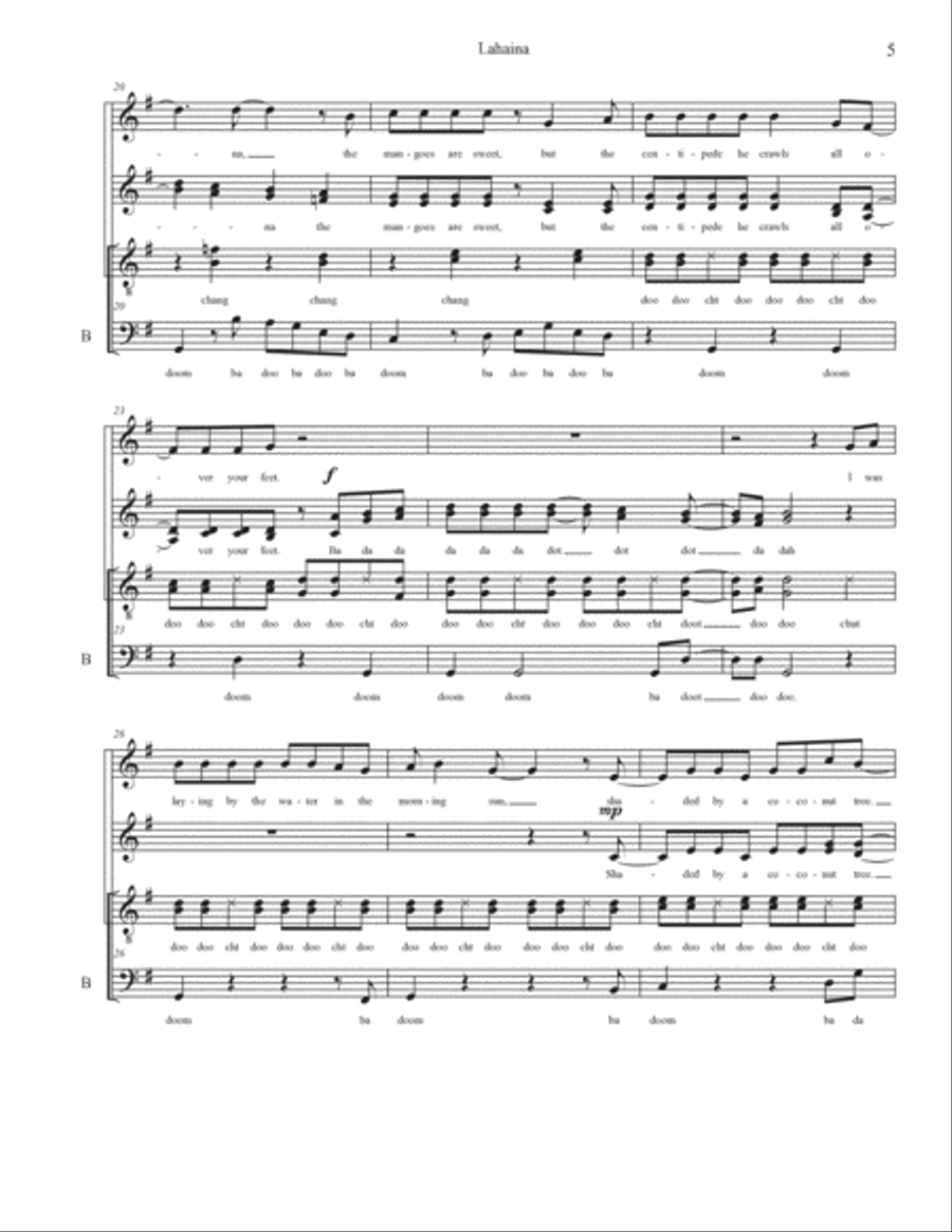 Lahaina Lahaina 4-Part scores gallery preview page 5