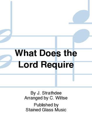 Book cover for What Does the Lord Require