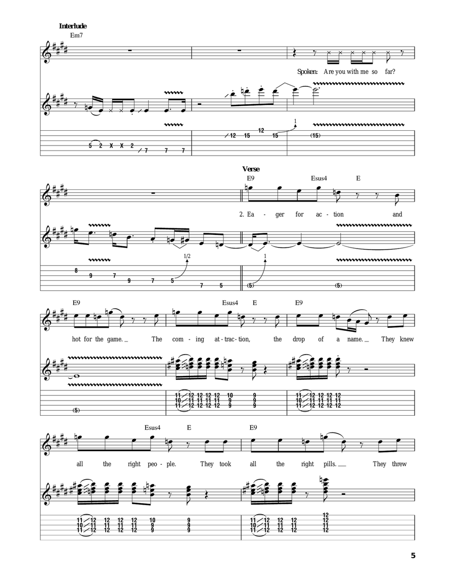 Life In The Fast Lane Life In The Fast Lane Acoustic Guitar scores gallery preview page 5