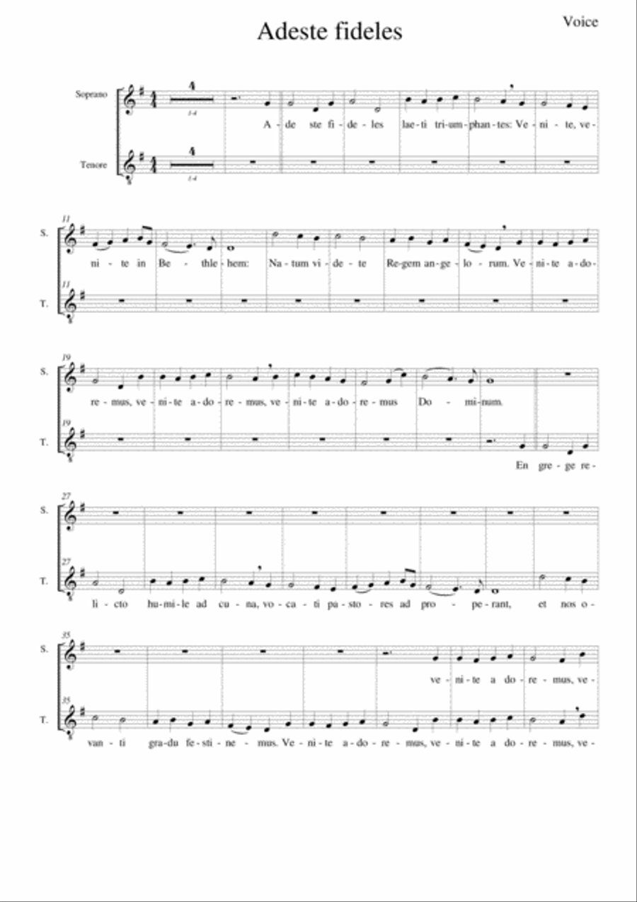 Adeste Fideles for soprano, tenore and string orchestra String Orchestra scores gallery preview page 6