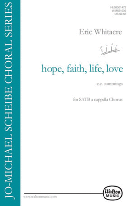 Book cover for hope, faith, life, love...