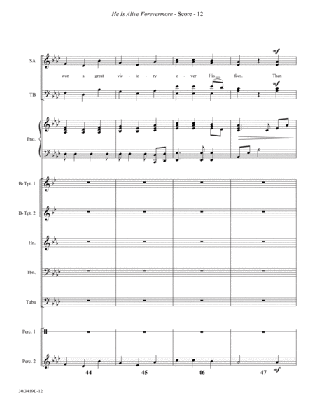 He Is Alive Forevermore - Instrumental Ensemble Score and Parts