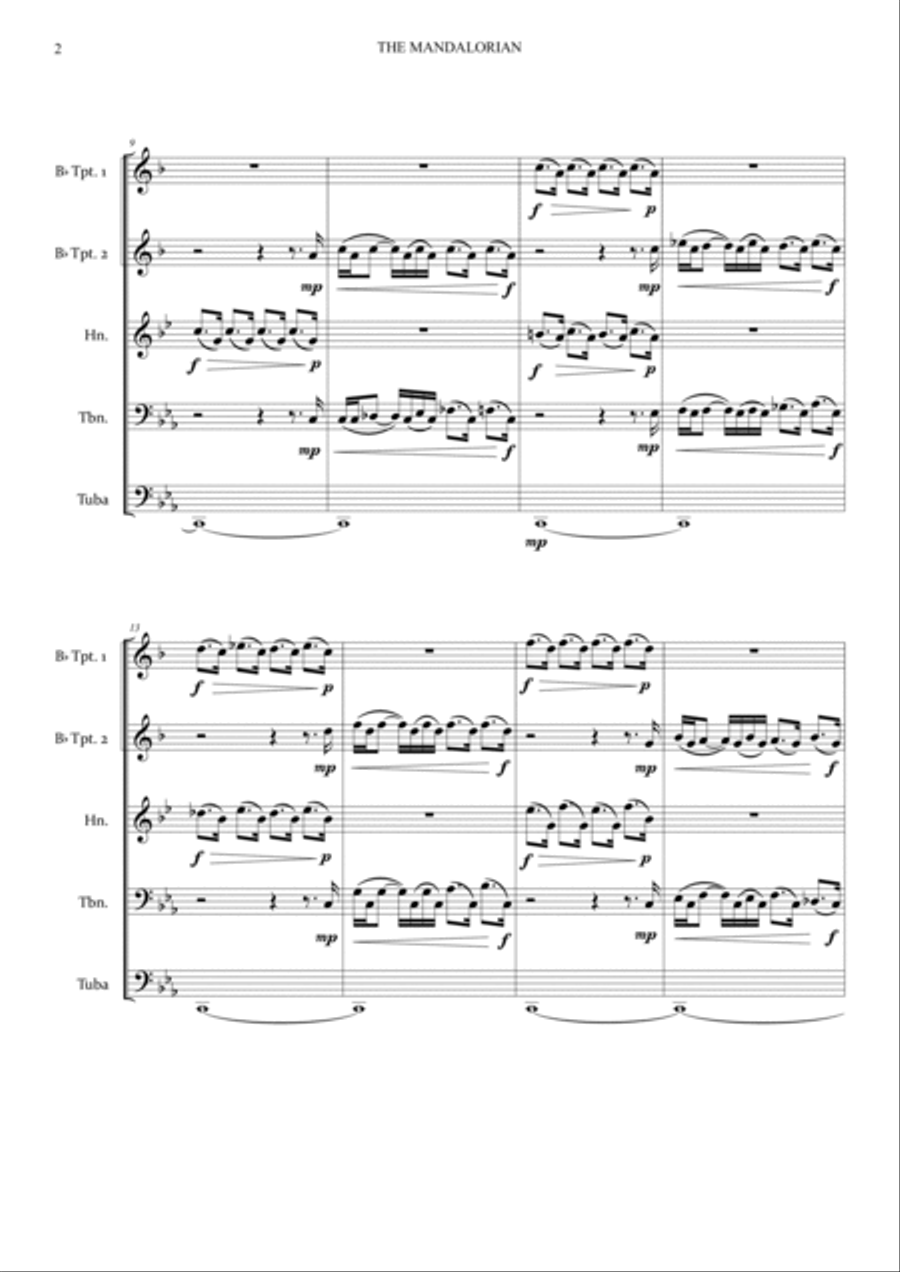 The Mandalorian The Mandalorian Brass Ensemble scores gallery preview page 4