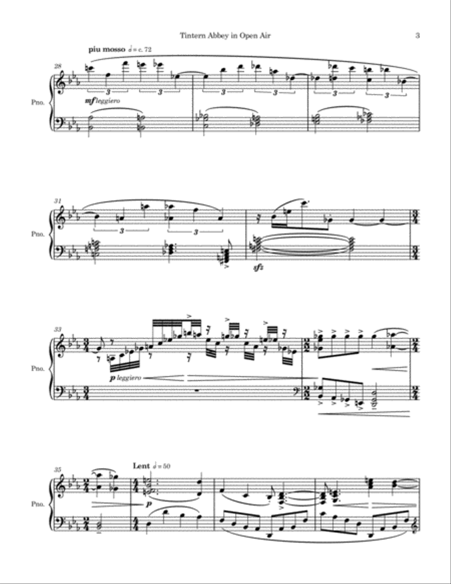 Tintern Abbey in Open Air Piano Solo scores gallery preview page 3