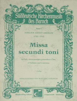 Book cover for Missa secundi toni