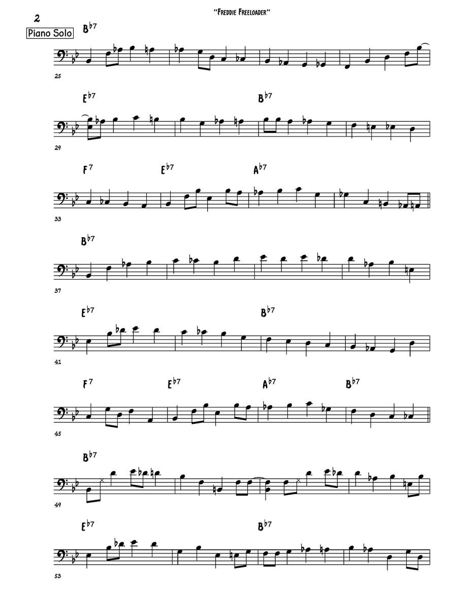 Freddie Freeloader Double Bass scores gallery preview page 2