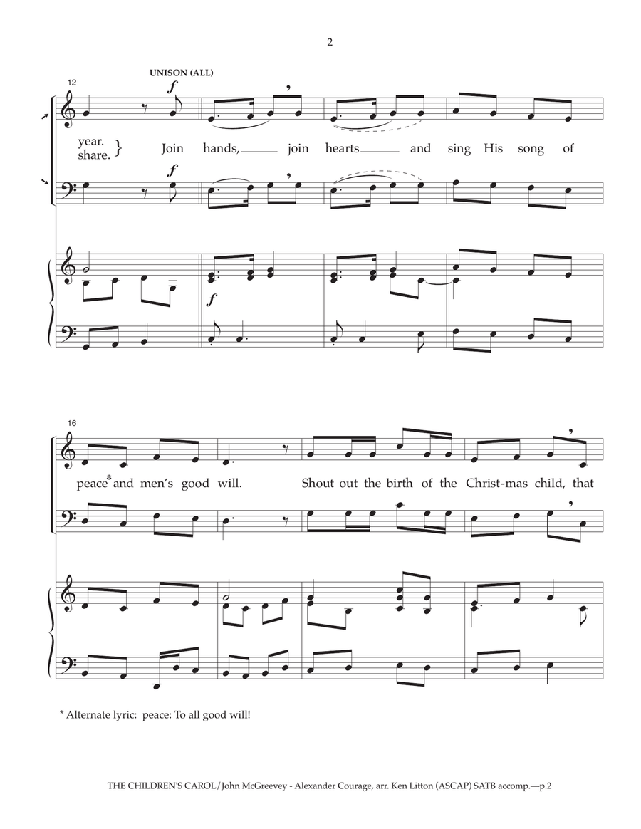 Children's Carol Choir scores gallery preview page 2