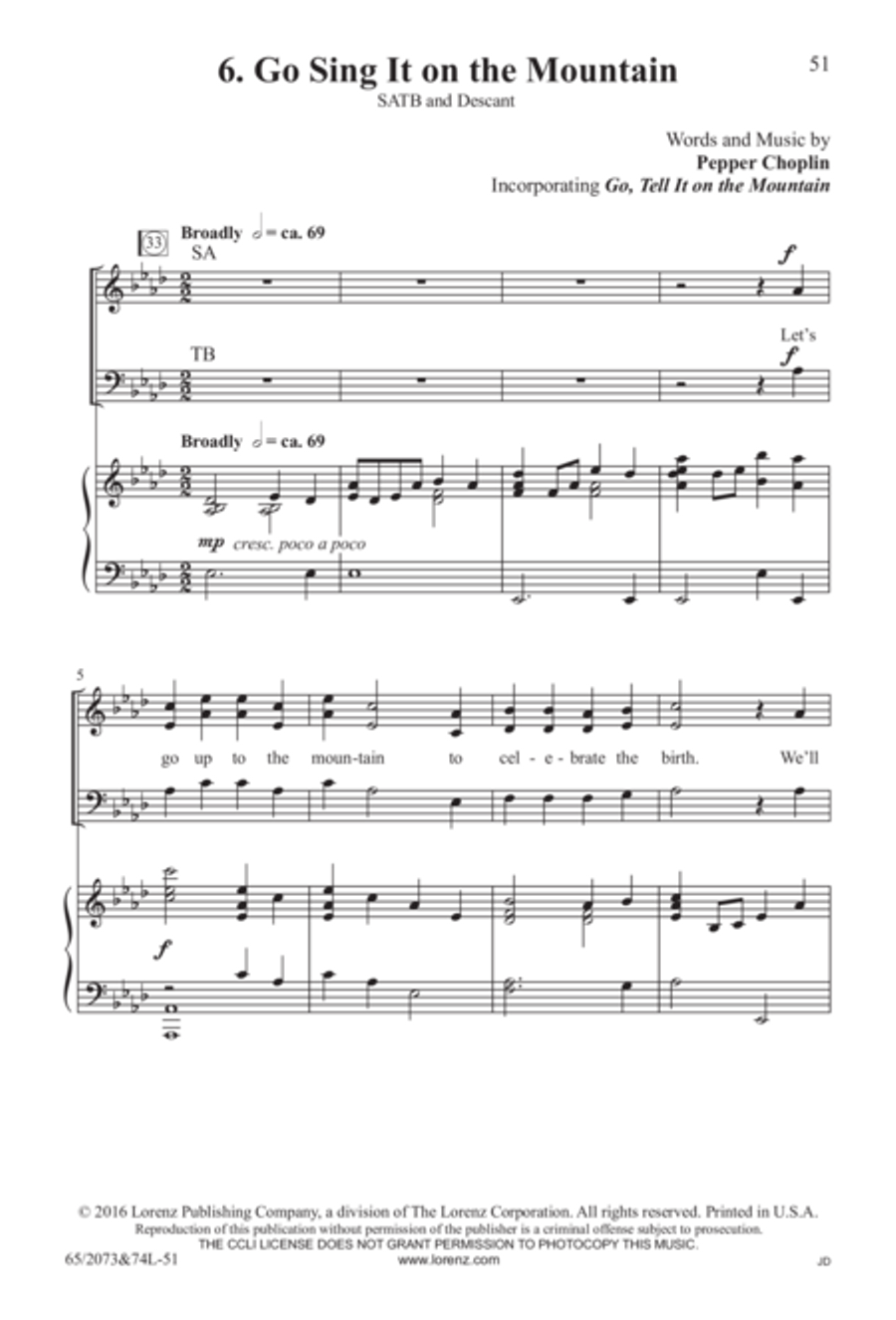 Go Sing It on the Mountain 4-Part scores gallery preview page 20