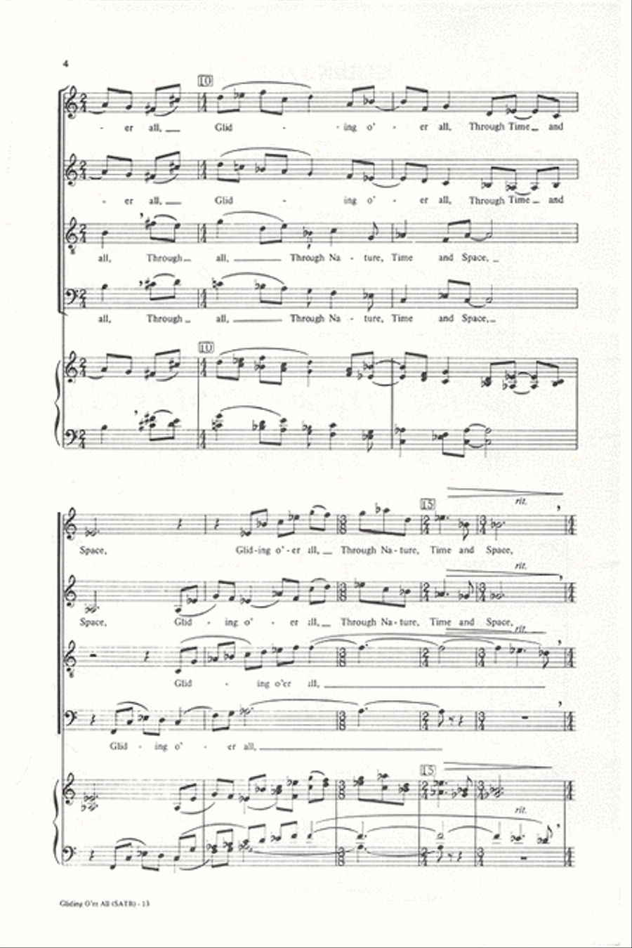 By The Roadside: Gliding O'er All 4-Part scores gallery preview page 3