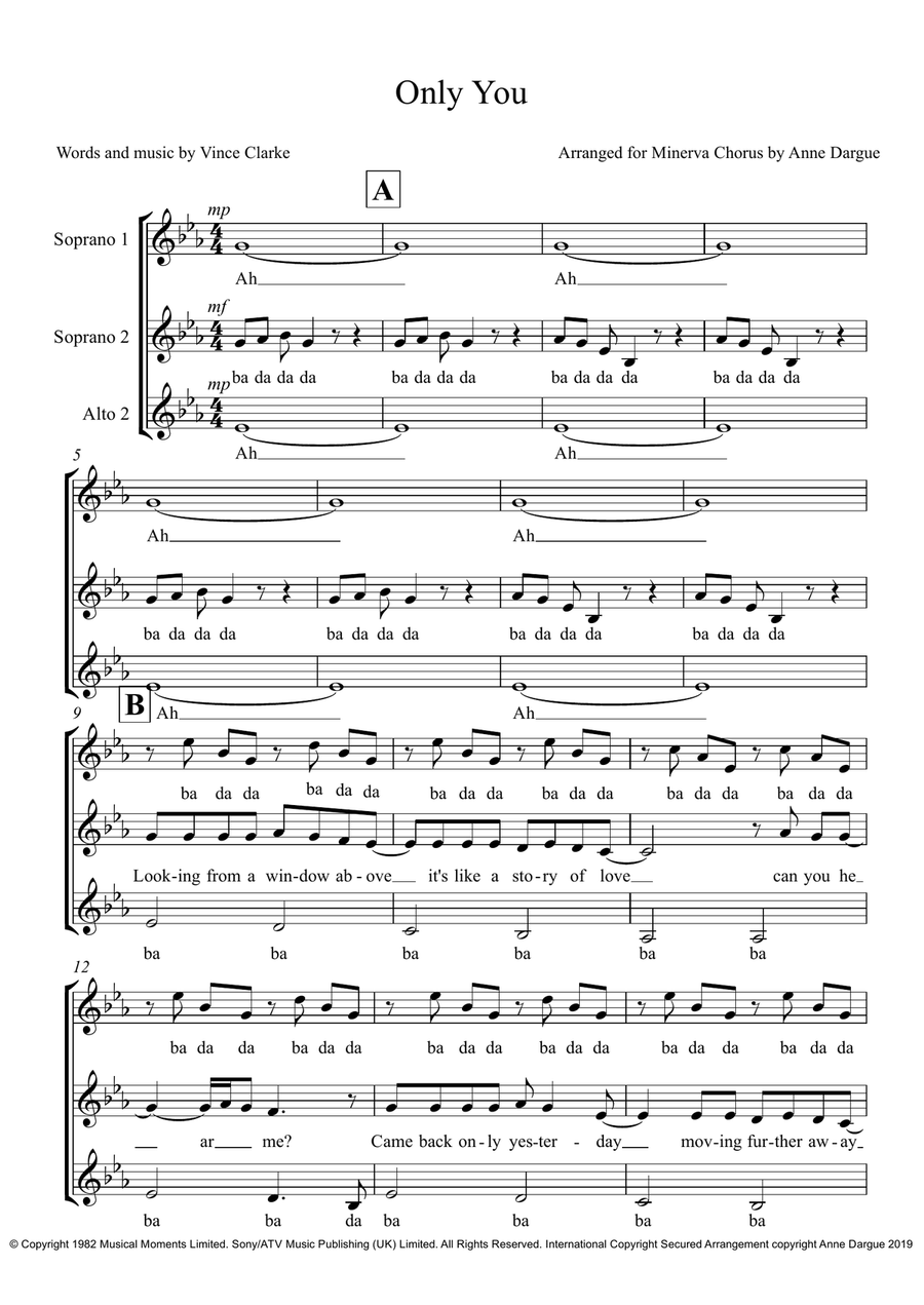 Only You 3-Part scores gallery preview page 1