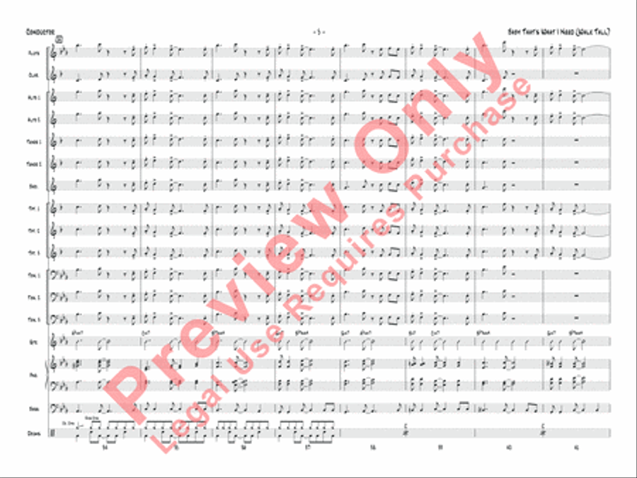 Baby That's What I Need (Walk Tall) Jazz Ensemble scores gallery preview page 6