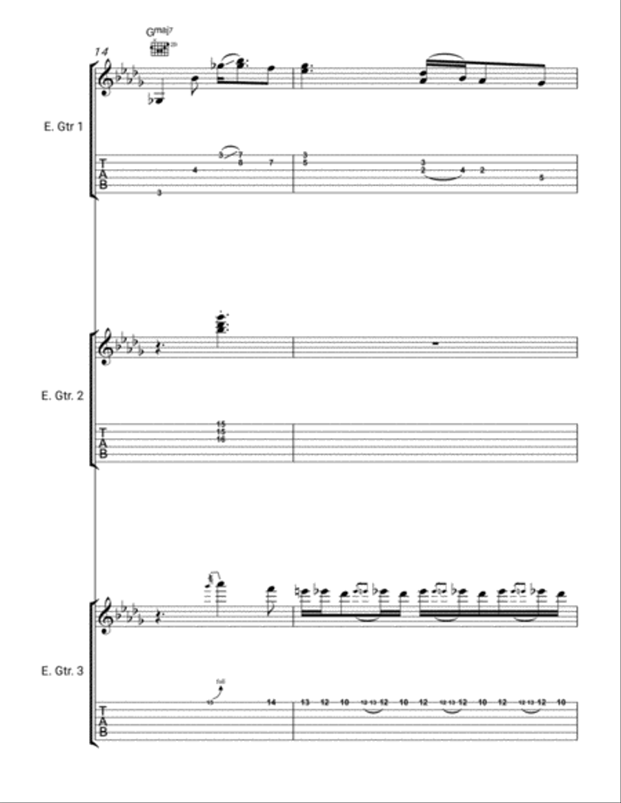 Col du Tourmalet Electric Guitar scores gallery preview page 5