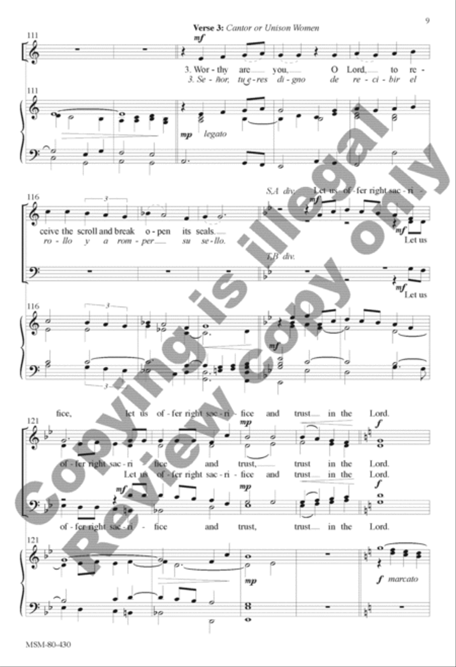 Canticle of Jesus Christ, Our Redeemer 4-Part scores gallery preview page 24