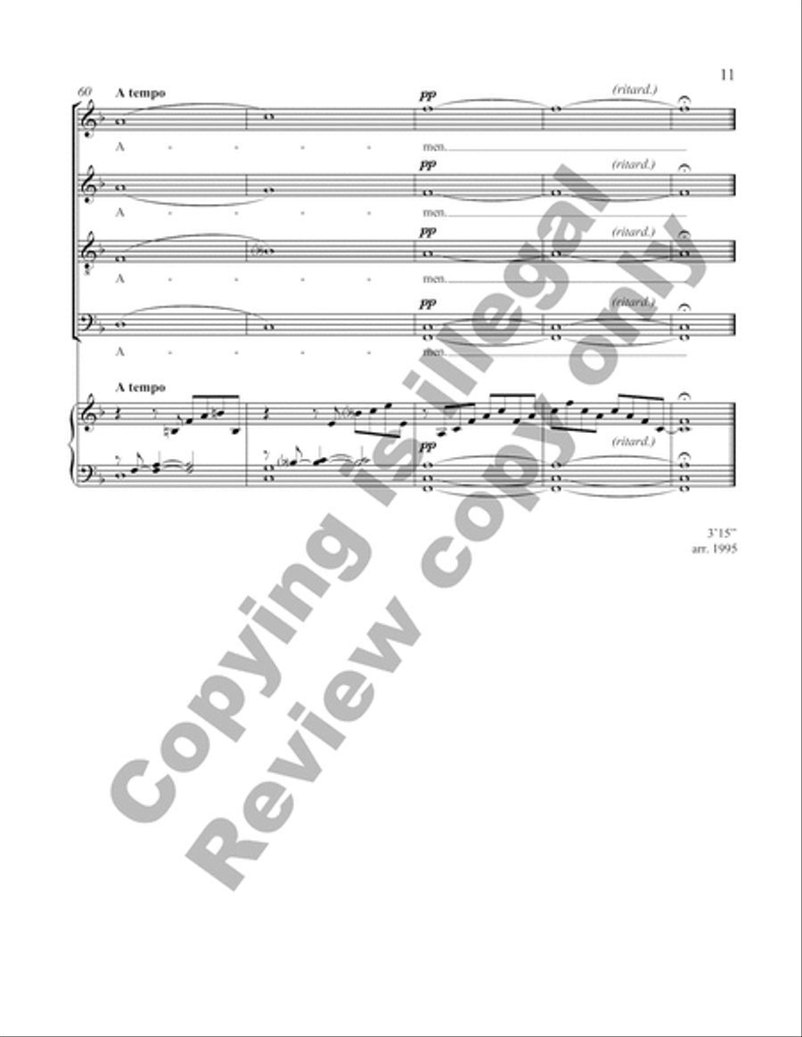 Ave verum Corpus (Jesus, Word of God Incarnate) 4-Part scores gallery preview page 12