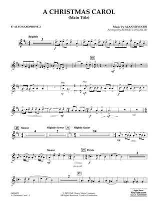 A Christmas Carol (Main Title) (arr. Robert Longfield) - Eb Alto Saxophone 2