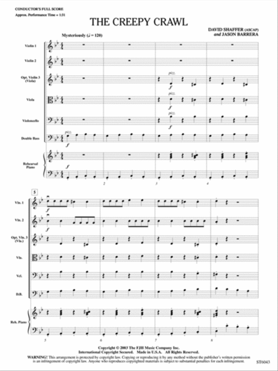 The Creepy Crawl String Orchestra scores gallery preview page 2
