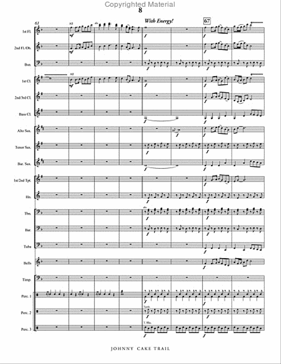 Johnnycake Trail Johnnycake Trail Concert Band scores gallery preview page 9