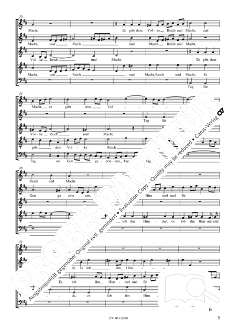 Tag fur Tag sei Gott gepriesen SSATB scores gallery preview page 5