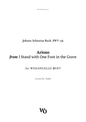 Book cover for Arioso by Bach for Cello Duet