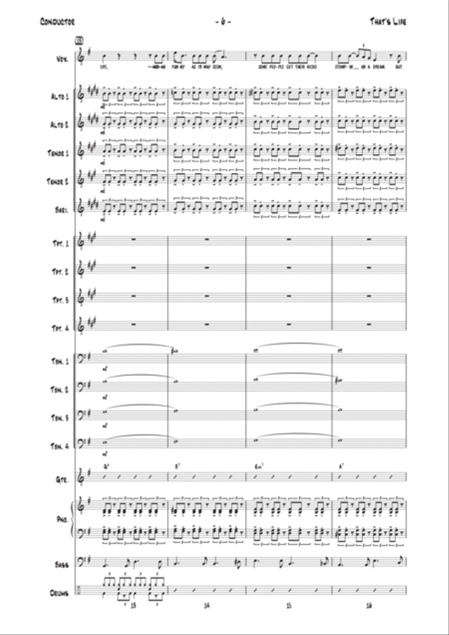 That's Life That's Life Jazz Ensemble scores gallery preview page 6