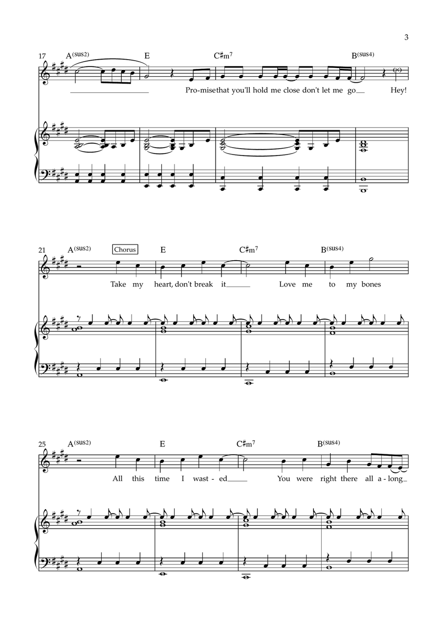Stargazing Piano, Vocal, Guitar scores gallery preview page 3