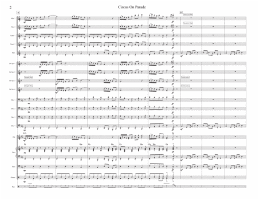 Circus On Parade Jazz Ensemble scores gallery preview page 4