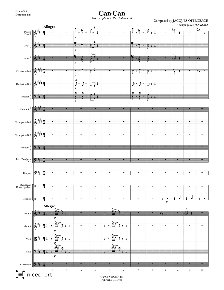 Can-Can (Score & Parts) Full Orchestra scores gallery preview page 3